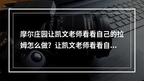 摩尔庄园让凯文老师看看自己的拉姆怎么做？让凯文老师看看自己的拉姆任务攻略[多图]