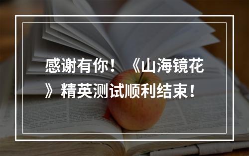 感谢有你！《山海镜花》精英测试顺利结束！