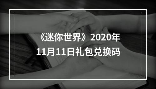 《迷你世界》2020年11月11日礼包兑换码