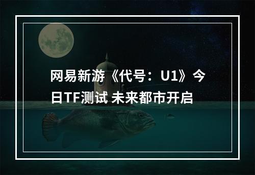 网易新游《代号：U1》今日TF测试 未来都市开启