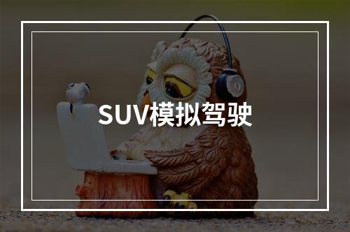 SUV模拟驾驶