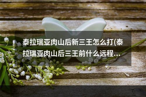 泰拉瑞亚肉山后新三王怎么打(泰拉瑞亚肉山后三王前什么远程武器好)