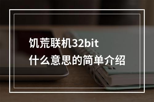 饥荒联机32bit什么意思的简单介绍