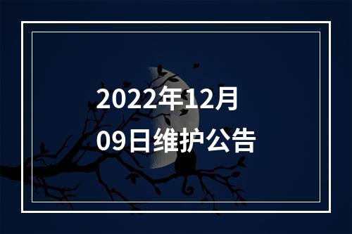 2022年12月09日维护公告