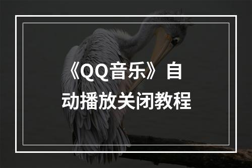 《QQ音乐》自动播放关闭教程