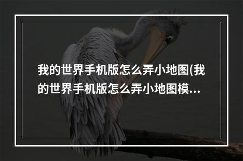 我的世界手机版怎么弄小地图(我的世界手机版怎么弄小地图模组)