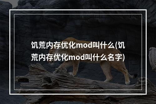 饥荒内存优化mod叫什么(饥荒内存优化mod叫什么名字)