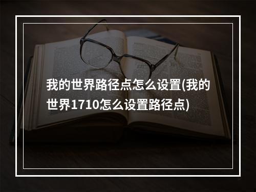 我的世界路径点怎么设置(我的世界1710怎么设置路径点)