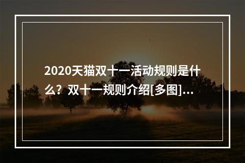 2020天猫双十一活动规则是什么？双十一规则介绍[多图]--安卓攻略网