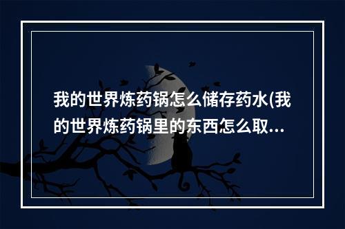 我的世界炼药锅怎么储存药水(我的世界炼药锅里的东西怎么取出来)