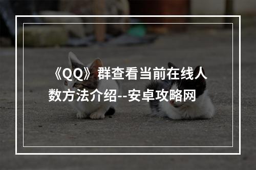 《QQ》群查看当前在线人数方法介绍--安卓攻略网