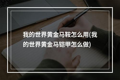 我的世界黄金马鞍怎么用(我的世界黄金马铠甲怎么做)