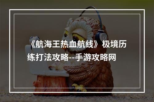 《航海王热血航线》极境历练打法攻略--手游攻略网