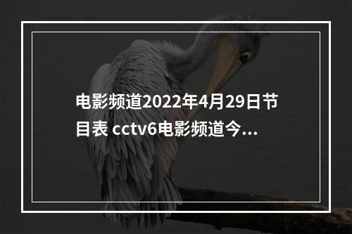 电影频道2022年4月29日节目表 cctv6电影频道今天播放的节目表--安卓攻略网