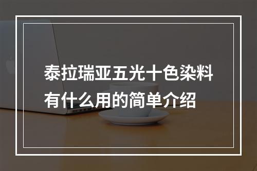 泰拉瑞亚五光十色染料有什么用的简单介绍