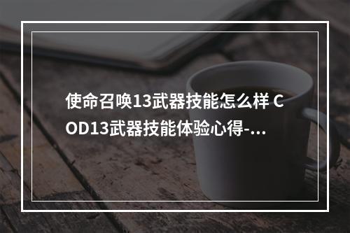 使命召唤13武器技能怎么样 COD13武器技能体验心得--手游攻略网