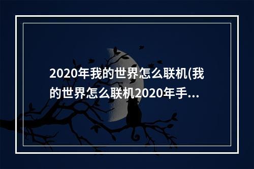 2020年我的世界怎么联机(我的世界怎么联机2020年手机版)