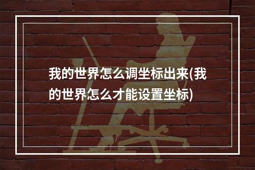 我的世界怎么调坐标出来(我的世界怎么才能设置坐标)