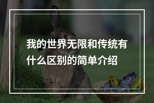 我的世界无限和传统有什么区别的简单介绍