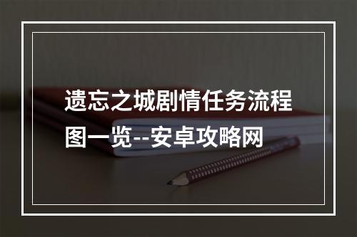 遗忘之城剧情任务流程图一览--安卓攻略网