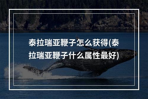 泰拉瑞亚鞭子怎么获得(泰拉瑞亚鞭子什么属性最好)