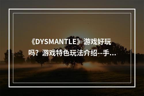 《DYSMANTLE》游戏好玩吗？游戏特色玩法介绍--手游攻略网