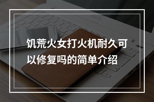 饥荒火女打火机耐久可以修复吗的简单介绍