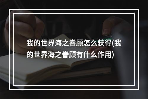 我的世界海之眷顾怎么获得(我的世界海之眷顾有什么作用)