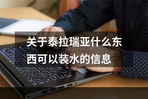 关于泰拉瑞亚什么东西可以装水的信息