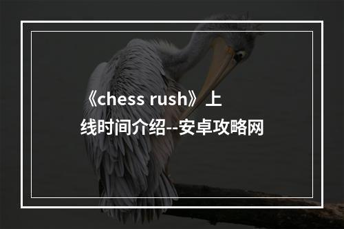 《chess rush》上线时间介绍--安卓攻略网