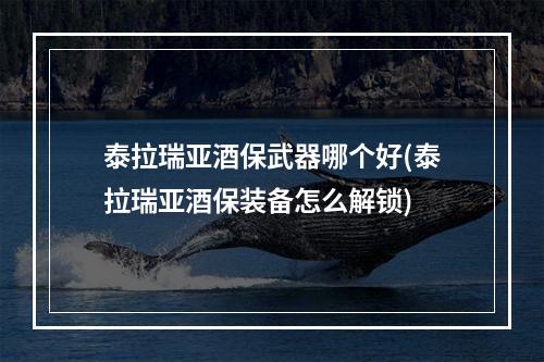 泰拉瑞亚酒保武器哪个好(泰拉瑞亚酒保装备怎么解锁)