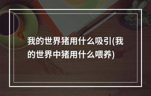 我的世界猪用什么吸引(我的世界中猪用什么喂养)