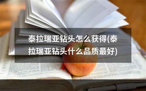 泰拉瑞亚钻头怎么获得(泰拉瑞亚钻头什么品质最好)