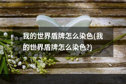 我的世界盾牌怎么染色(我的世界盾牌怎么染色?)