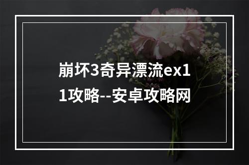 崩坏3奇异漂流ex11攻略--安卓攻略网