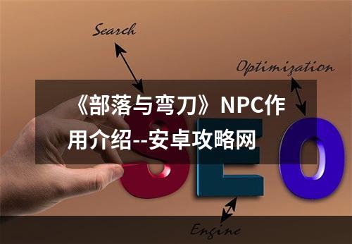 《部落与弯刀》NPC作用介绍--安卓攻略网