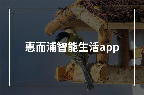 惠而浦智能生活app