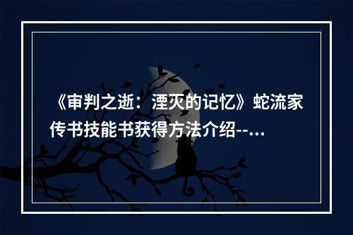 《审判之逝：湮灭的记忆》蛇流家传书技能书获得方法介绍--游戏攻略网