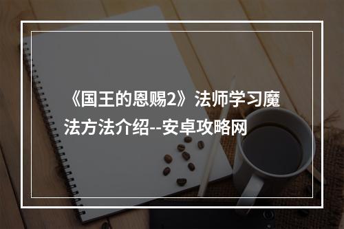 《国王的恩赐2》法师学习魔法方法介绍--安卓攻略网