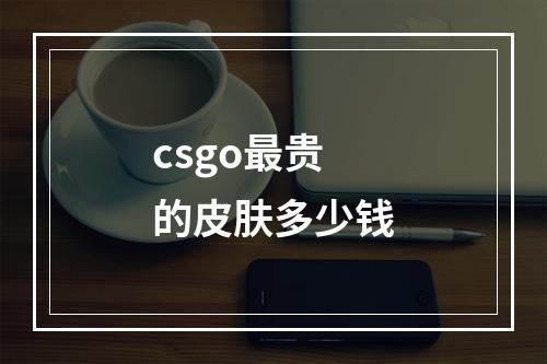 csgo最贵的皮肤多少钱