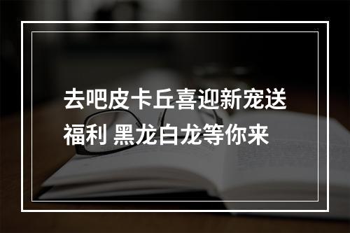 去吧皮卡丘喜迎新宠送福利 黑龙白龙等你来