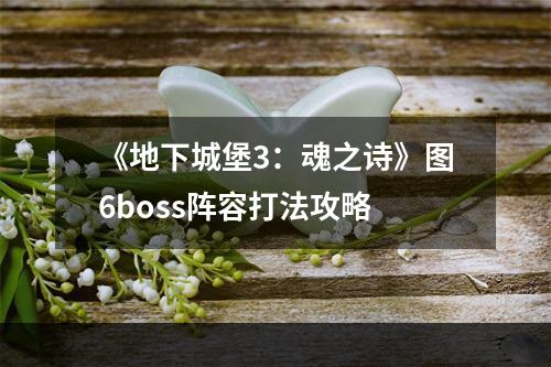 《地下城堡3：魂之诗》图6boss阵容打法攻略