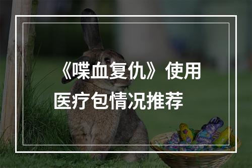 《喋血复仇》使用医疗包情况推荐