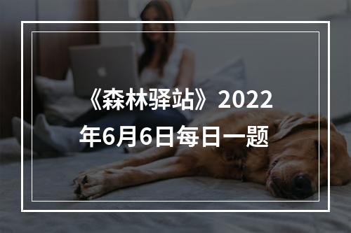 《森林驿站》2022年6月6日每日一题