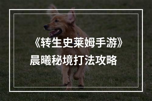 《转生史莱姆手游》晨曦秘境打法攻略