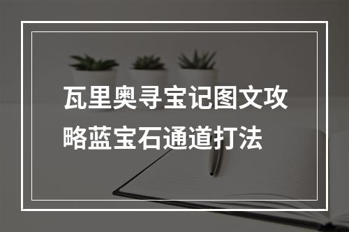 瓦里奥寻宝记图文攻略蓝宝石通道打法