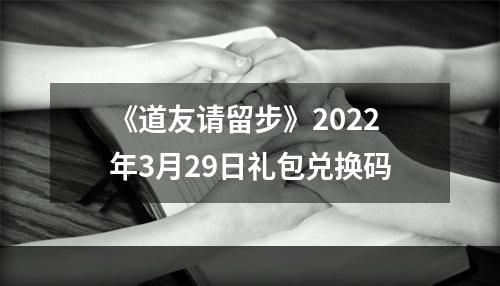 《道友请留步》2022年3月29日礼包兑换码