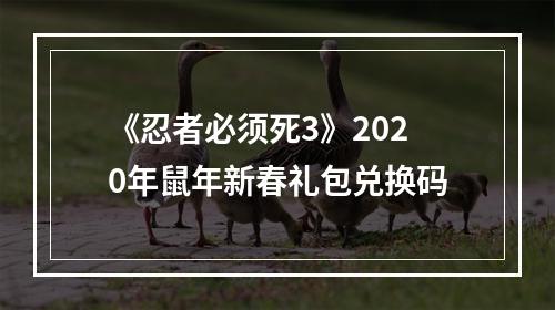 《忍者必须死3》2020年鼠年新春礼包兑换码