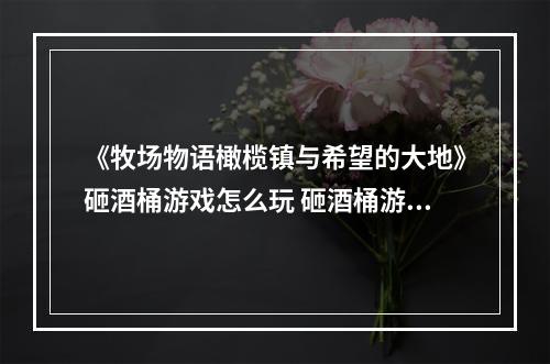 《牧场物语橄榄镇与希望的大地》砸酒桶游戏怎么玩 砸酒桶游戏技巧