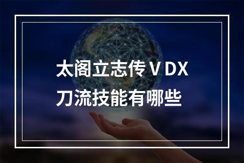 太阁立志传ⅤDX刀流技能有哪些